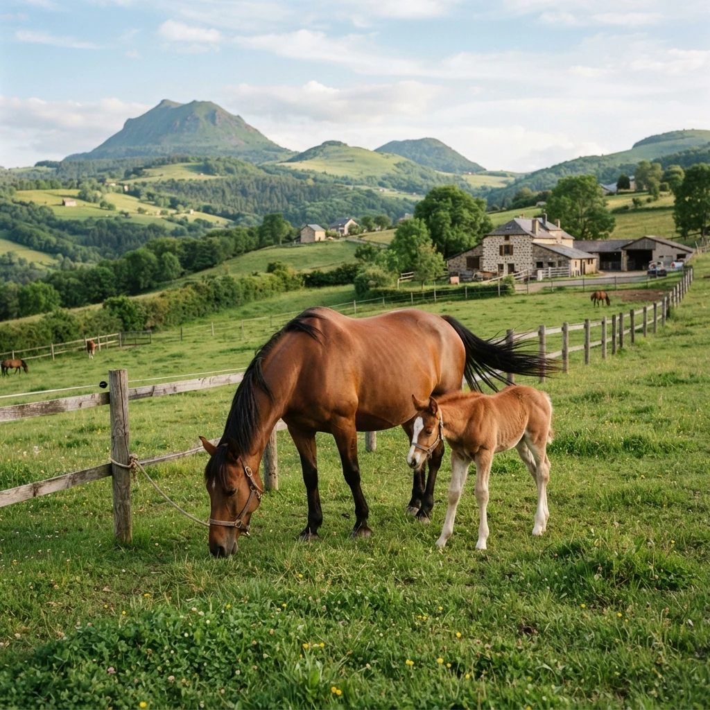 Élevage de chevaux au Ecurie du jas de Lalong, Teilhède